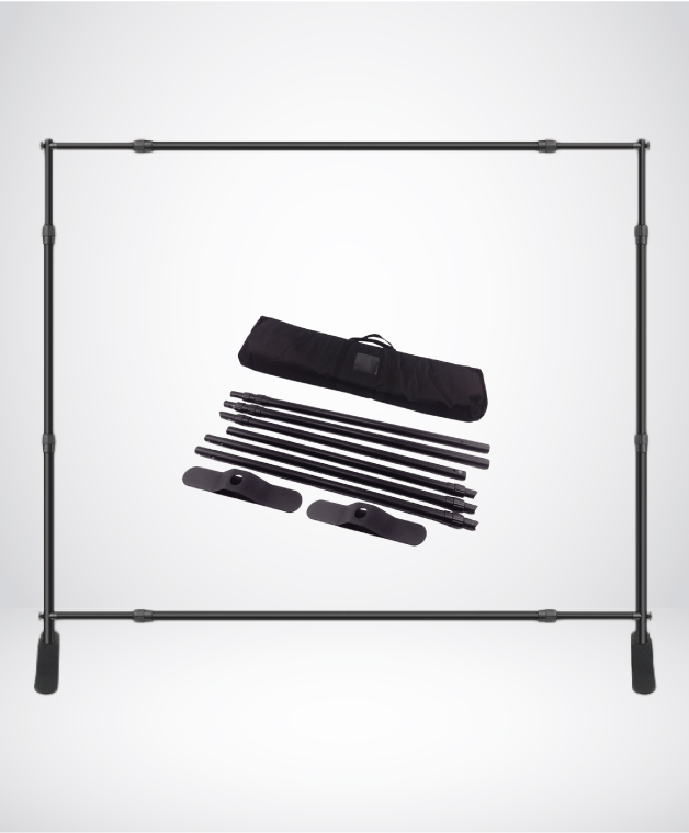 Estructura Photocall 1 Estructura Photocall - Photocall-extensible-estructura-montada-bolsa-flags-banderas