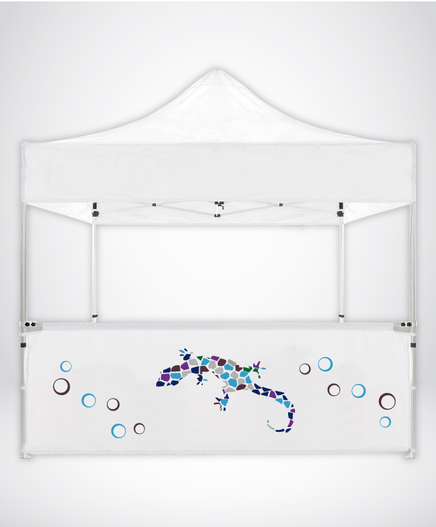 Kit Mostrador Carpa De 450x100cm 2 Pared mostrador carpa de 300